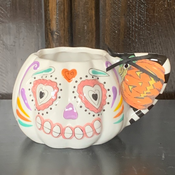 Blue Sky Sugar Skull Mug - Dia de Los Muertos Collection - Picture 2 of 12